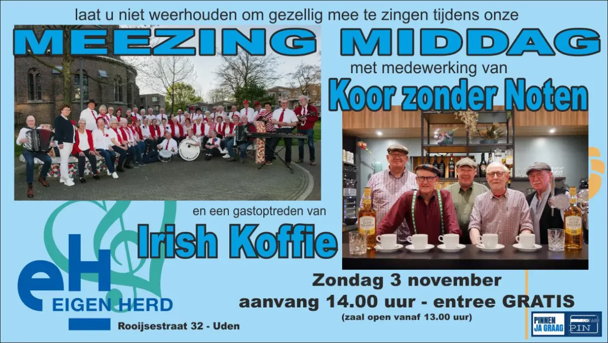 Koor zonder noten en Irish Koffie