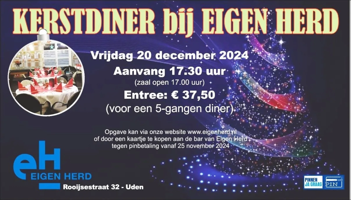 Kerstdiner 20 december 2024